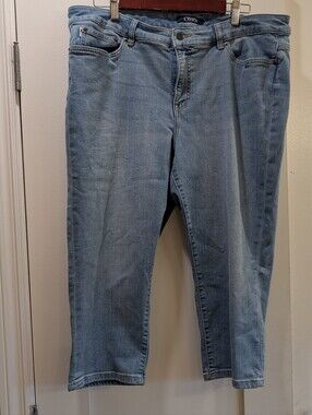 Chaps Cropped Jeans,16W